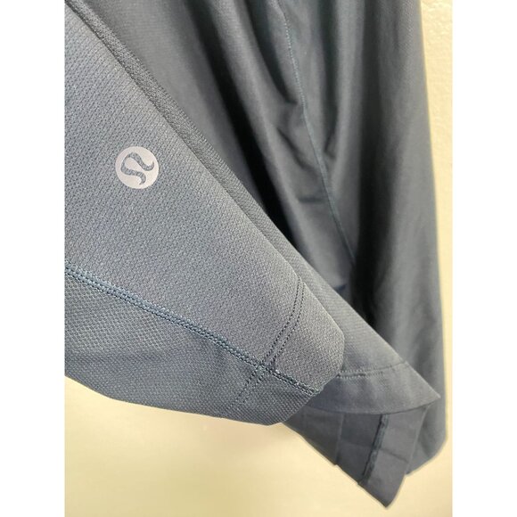 Lululemon Mens Polo Shirt Navy Blue Short Sleeve size XL Preppy Performance - Picture 12 of 12